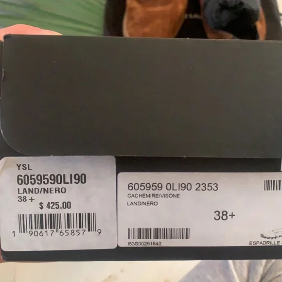 Saint Laurent espadrilles, size 7.5